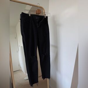 MOTHER Denim Looker Ankle Fray Mid-waist Skinny Jeans Size 27
